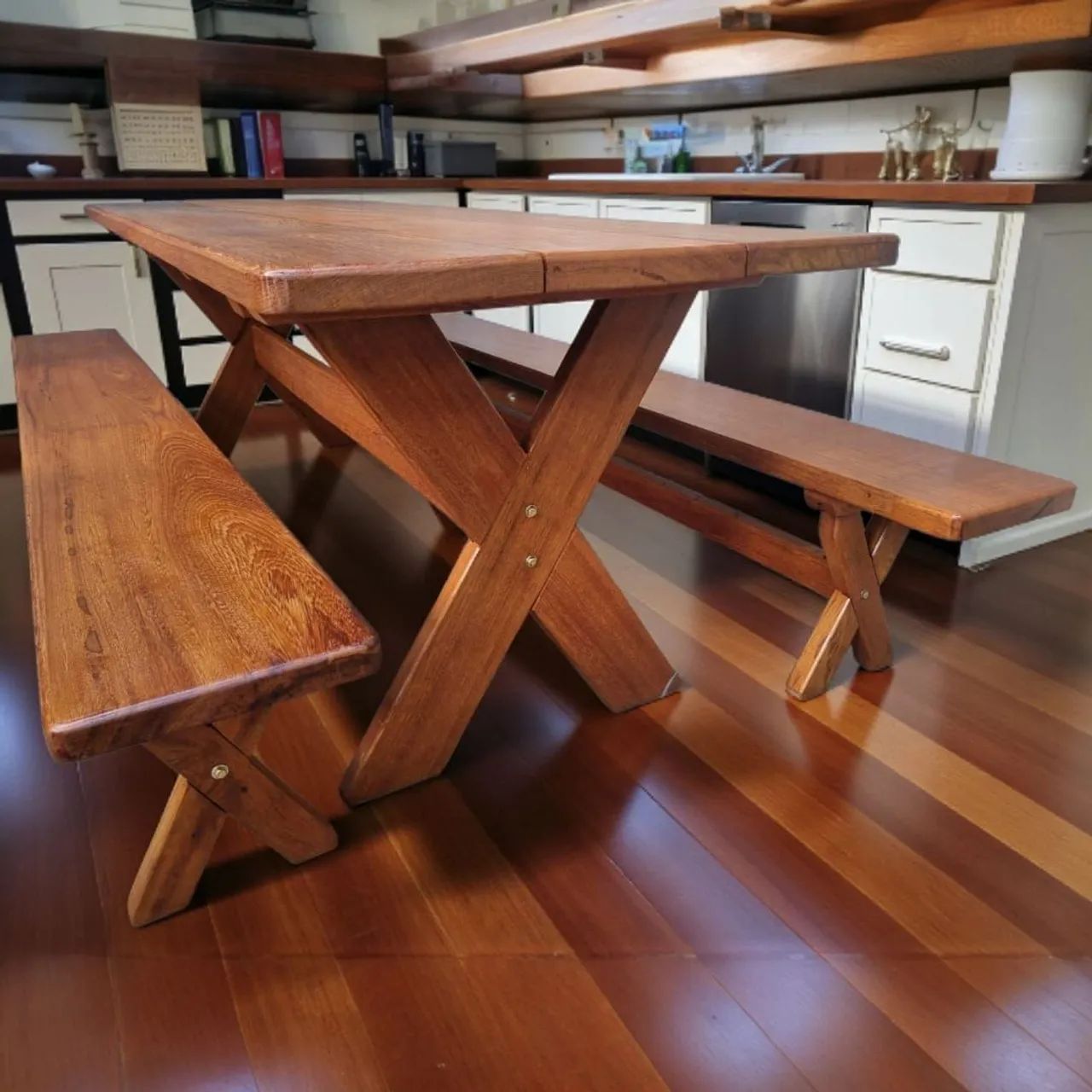Mesa Grossa Pesada Madeira Maciça 12 x R$ 237,00 - Foto 5