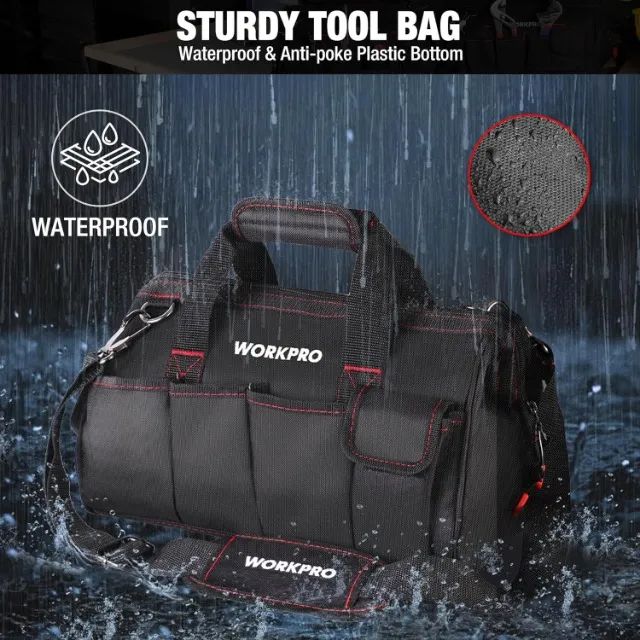 Bolsa Ferramentas Workpro 40,64 cm com base de borracha prova d´água - Foto 3