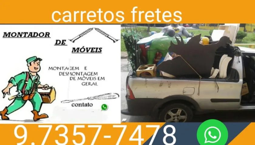 carretos e montador de moveis