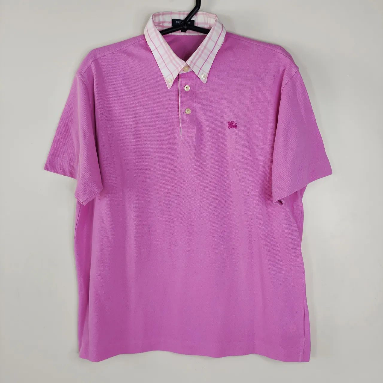Camisa Polo Burberry Rosa Masculina Tam GG Original Roupas
