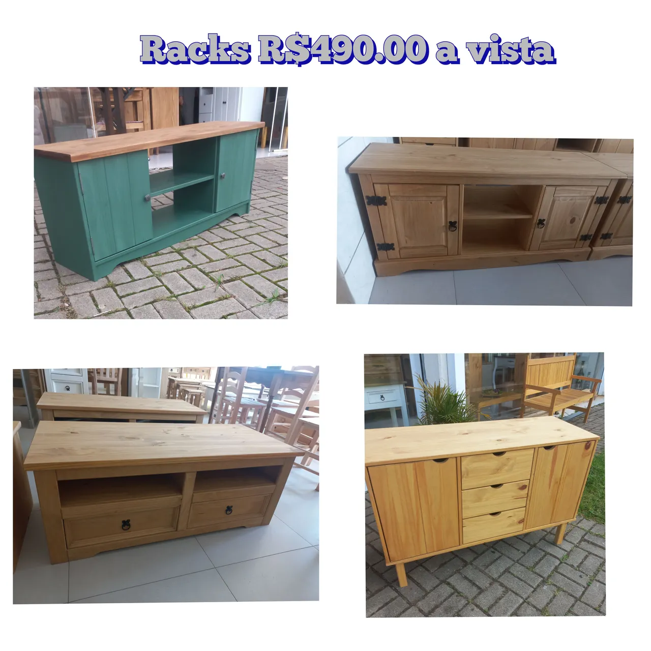 Racks de Madeira - Diversos Modelos e Cores