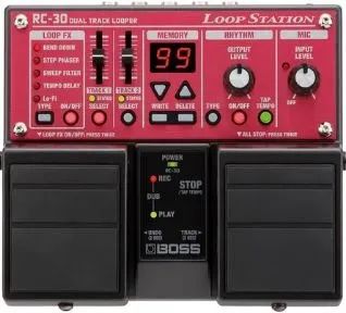 Pedal de efeito Boss RC Loop Station RC-20 vermelho - Instrumentos