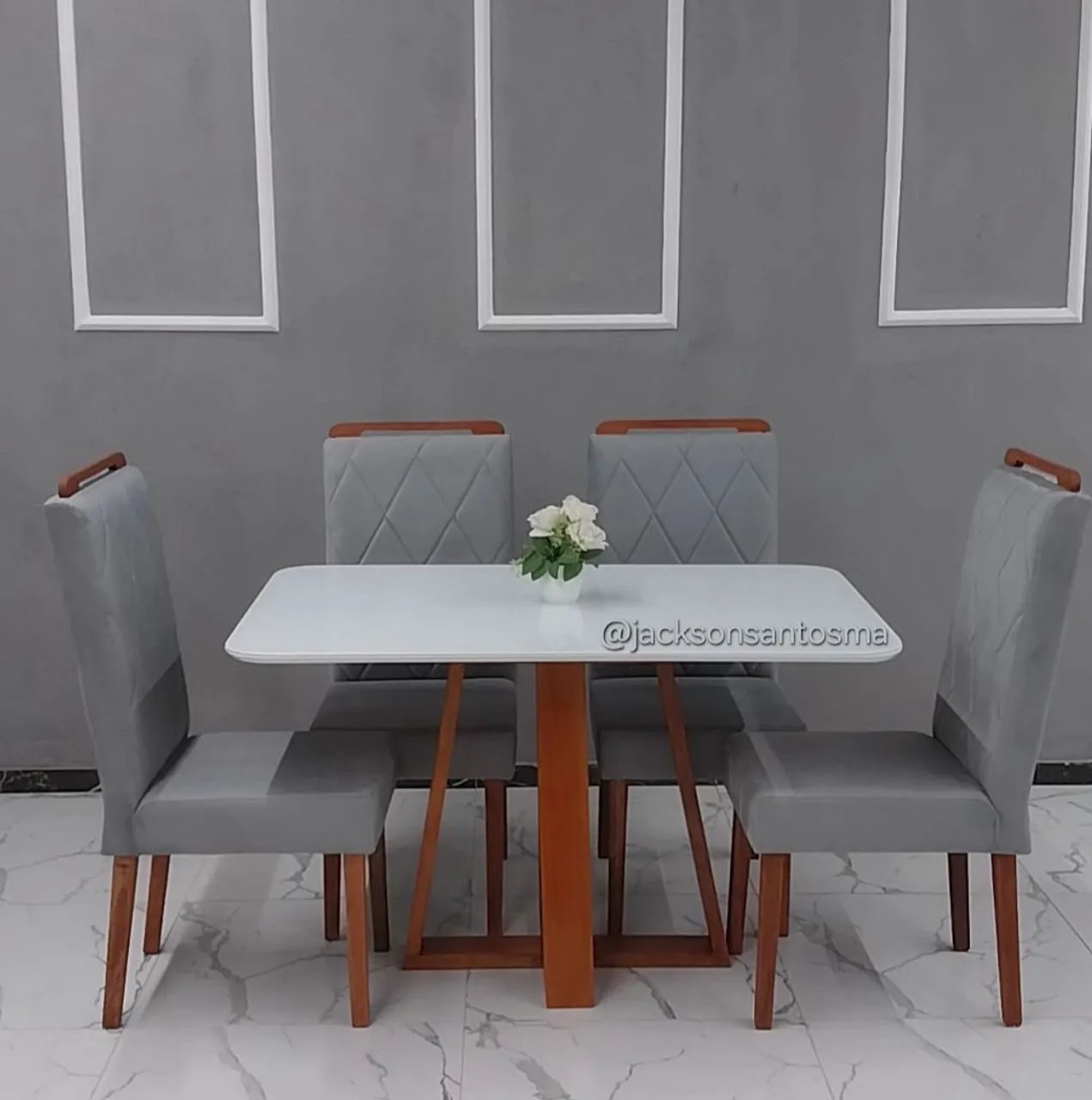 Conjunto Mesa de Jantar com 4 Cadeiras - Foto 4