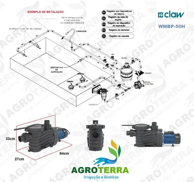 Bomba para Piscina 1/2CV Claw - Qualidade e Performance que Você Confia - Foto 4