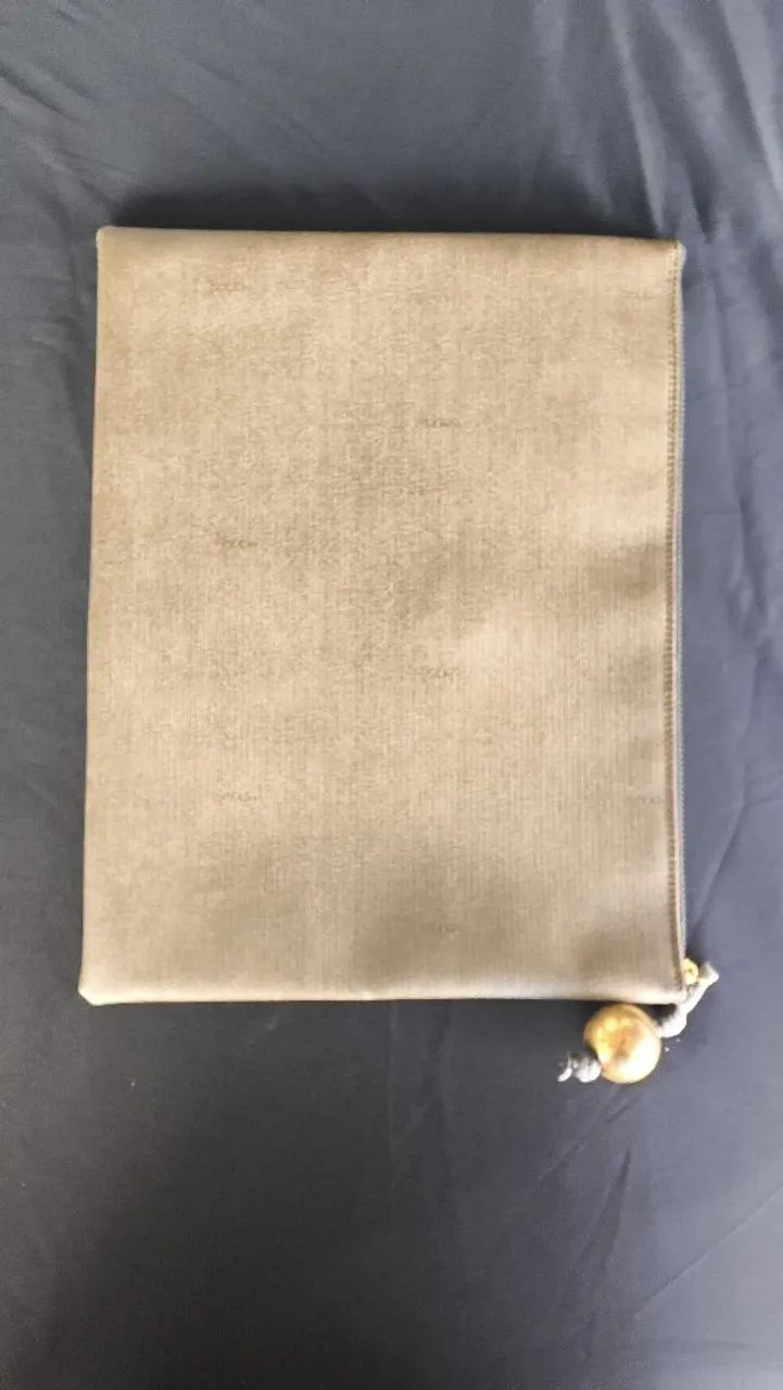 Pasta Fendi Flat Zip Canvas Marrom  - Foto 5