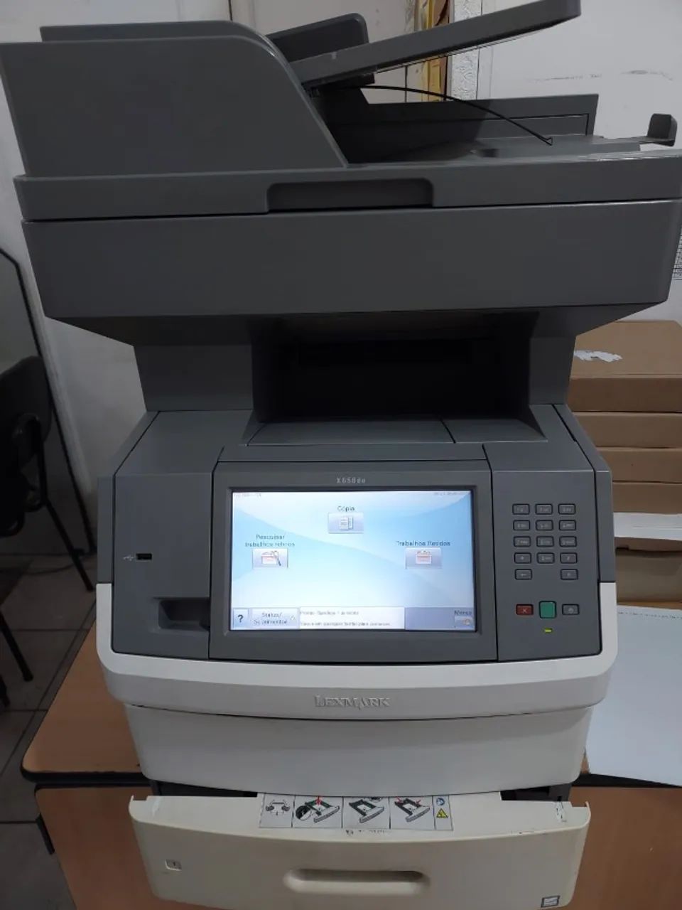 Impressora Lexmark X656 P&B A4 55 ppm funcionando, retirada pelo ...