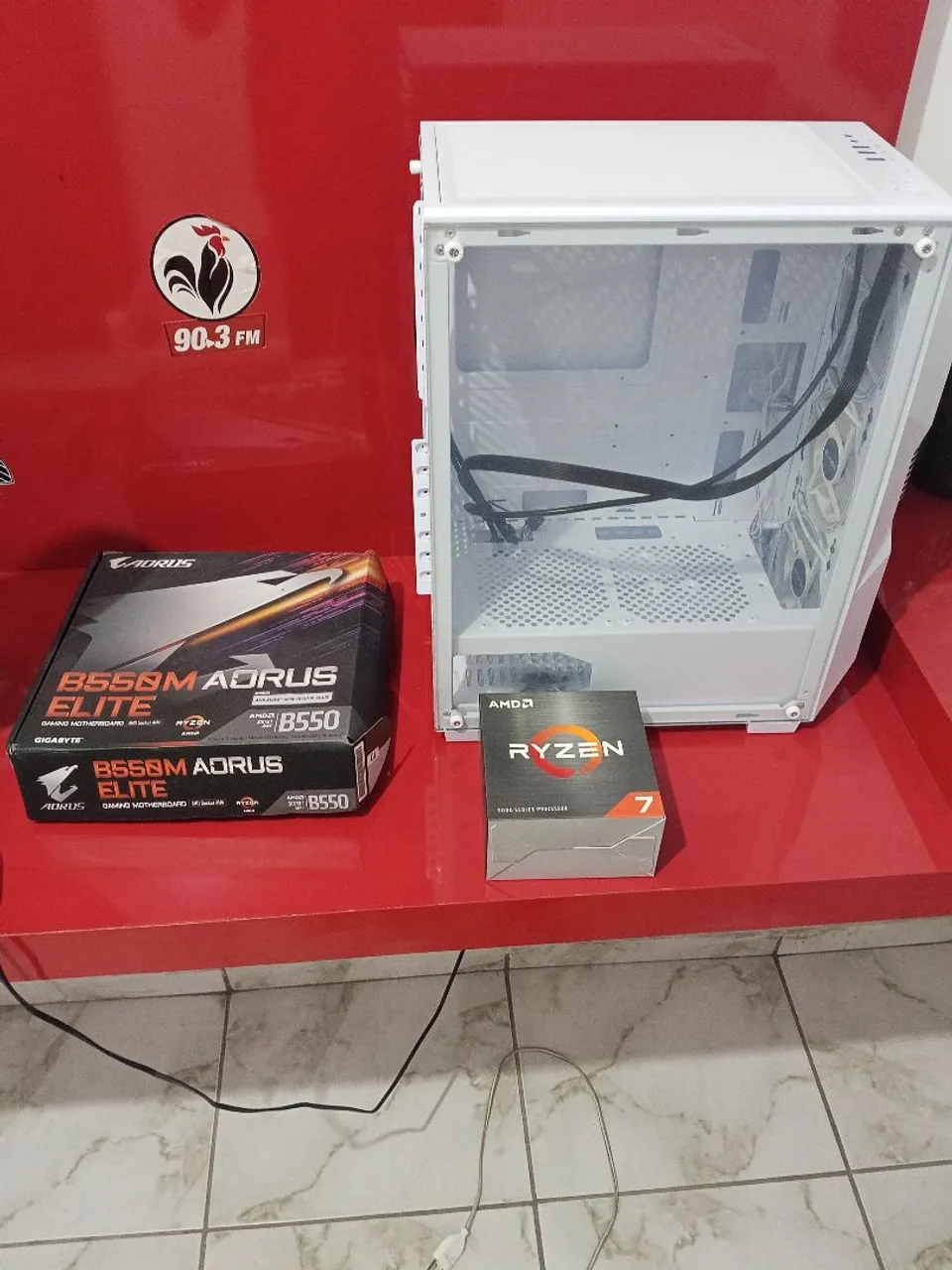 Processador AMD Ryzen 7 placa mãe e gabinete