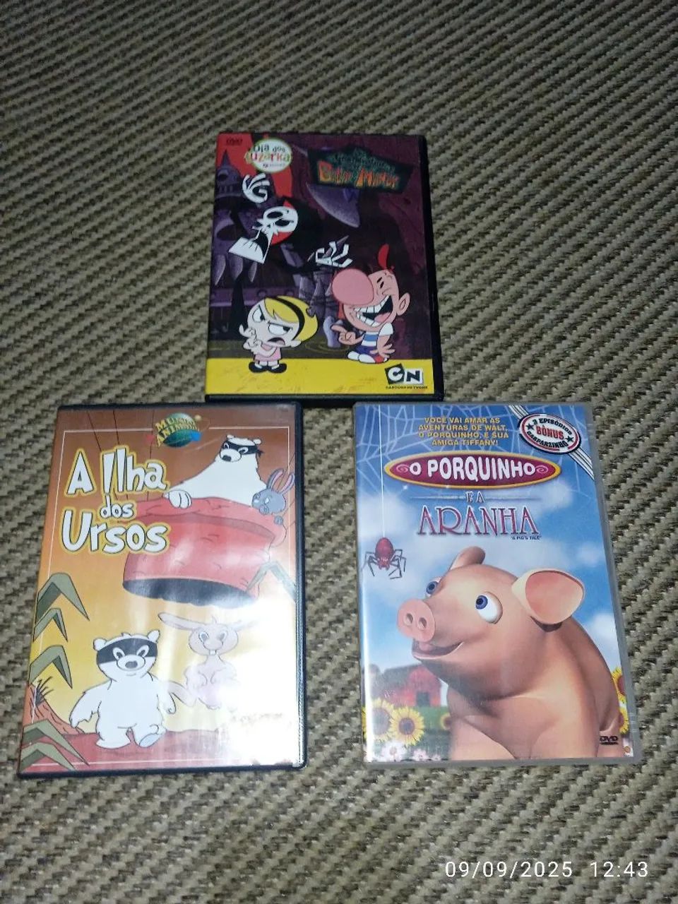 DVD O porquinho e a aranha + A ilha dos ursos + Billy e Mandy  - Foto 2