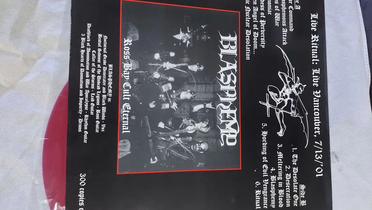 Lp Blasphemy Live Ritual Black Metal Sarcofago Archgoat Von - Foto 4