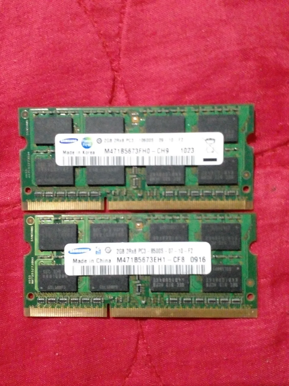 Memórias RAM Samsung 2x2GB = 4gb DDR3 1333mhz notebook