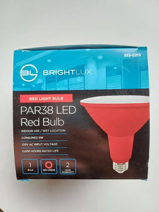 Lâmpada LED PAR38 Vermelha 9W - Brightlux