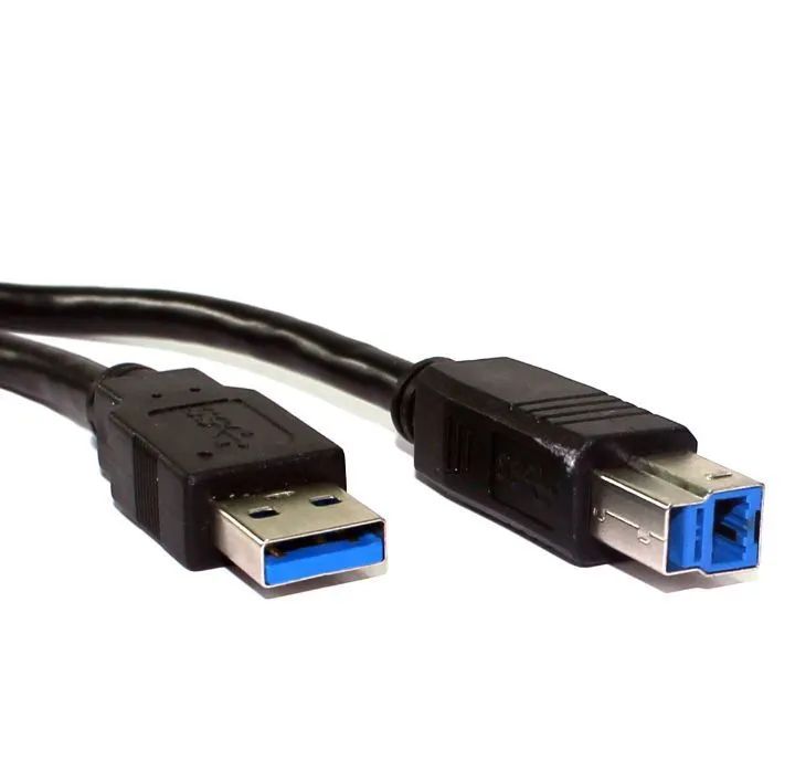 Kit com 5 cabos USB-B 3.0  1,80m.