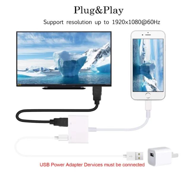 Adaptador Lightning para HDMI Lightning Digital AV adapter 1080P p/ TV e Projetores - Foto 2