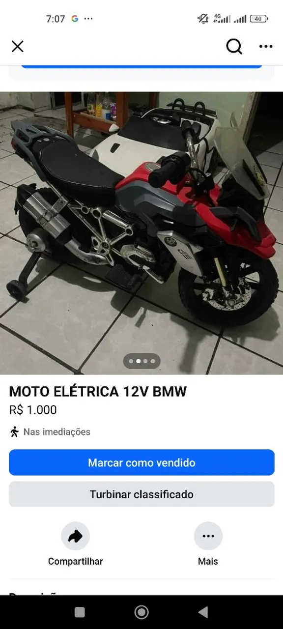 Moto Elétrica 12V BMW