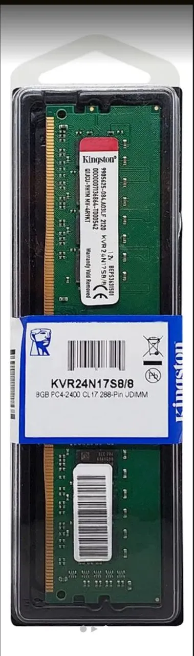 Memória RAM Kingston 8GB DDR4 2400MHz