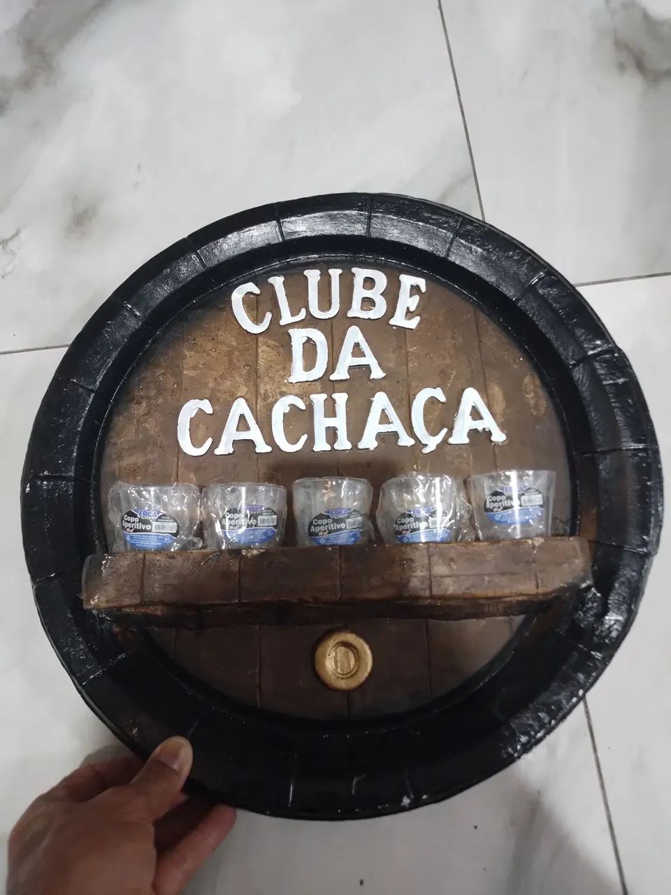 Placa Decorativa Clube da Cachaça 40cm
