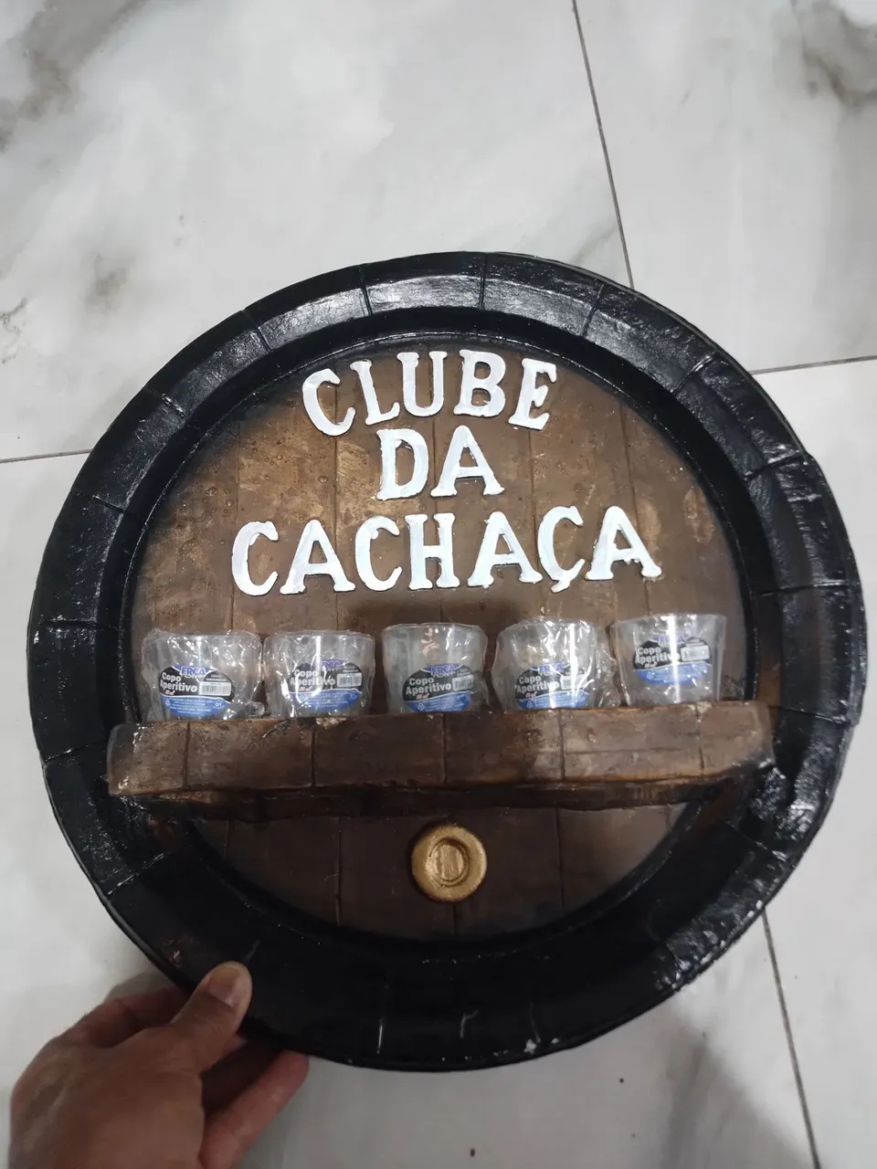 Placa Decorativa Clube da Cachaça 40cm