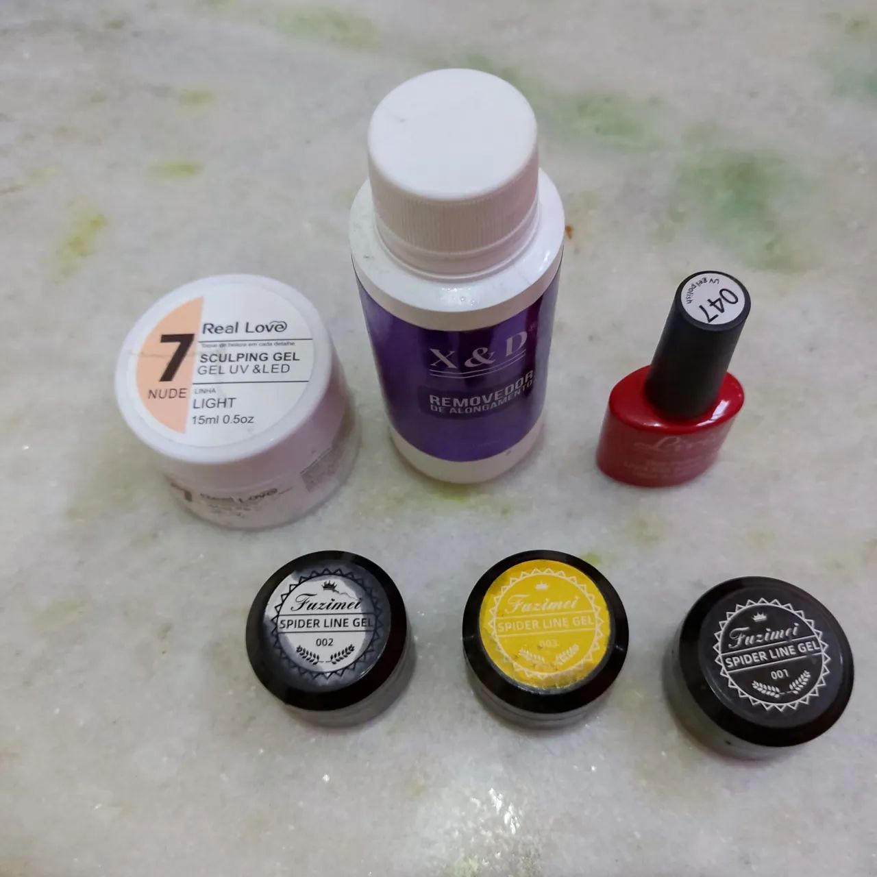 Kit de produtos para unha - Real Love, X&D, Fuzimei