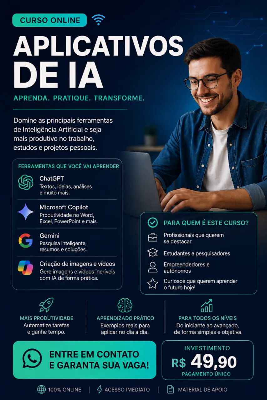 ? Aulas Particulares de Inteligência Artificial ? Aprenda na Prática!