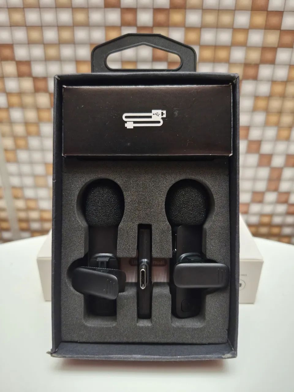 Microfones Lapela Wireless Duplo com proteção de ruídos - Foto 4