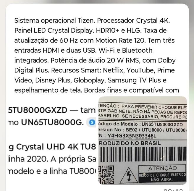 Vende-se TV Samsung 65 - Foto 3