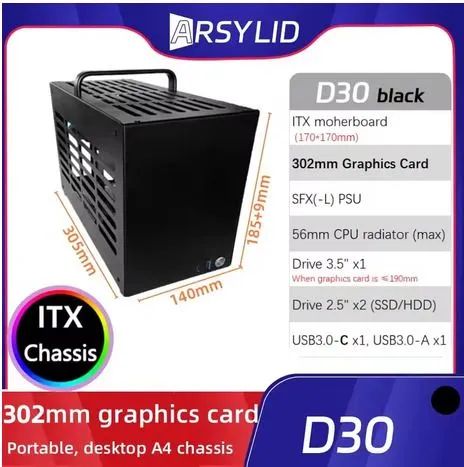 Gabinete mini itx D30 - Foto 2