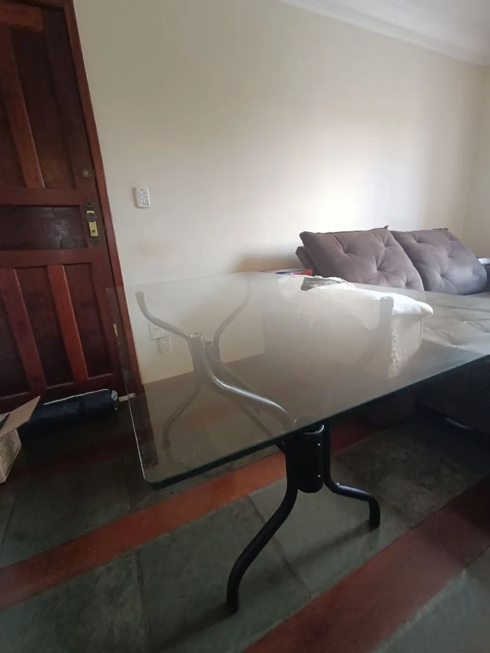 Mesa para 6 lugares e tampo de vidro - Foto 3