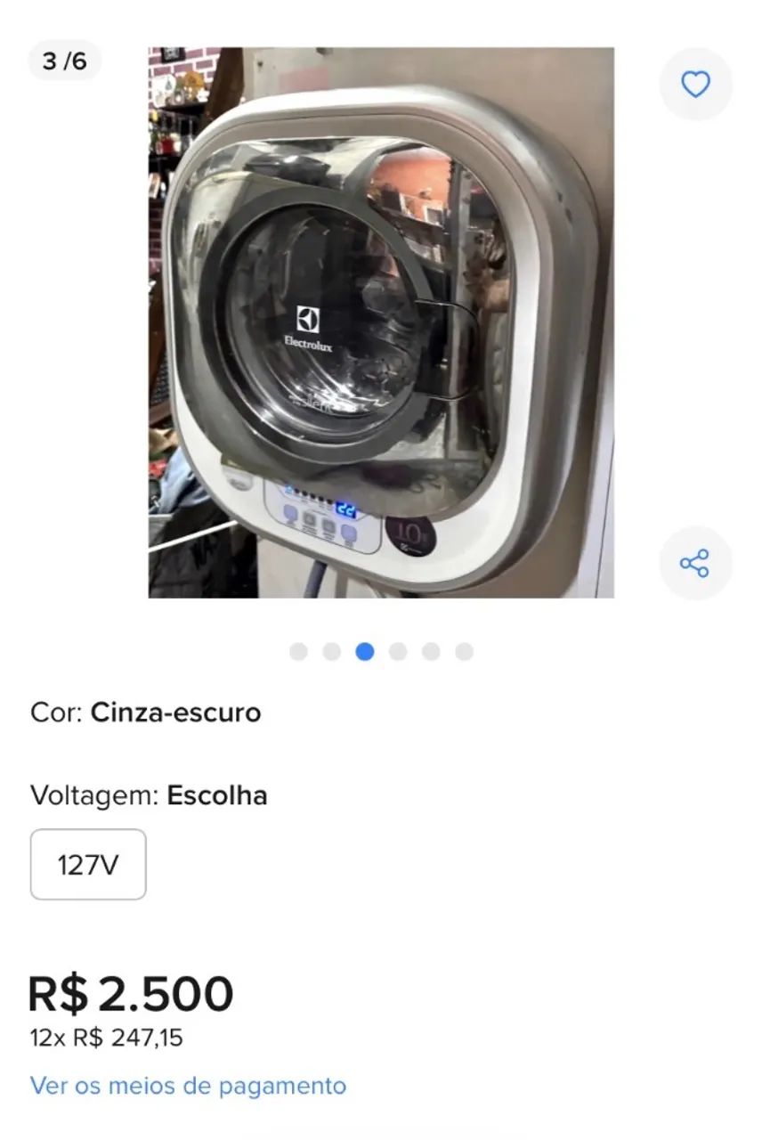 Máquina de lavar e seca Eletrolux 3 kilo - Foto 3