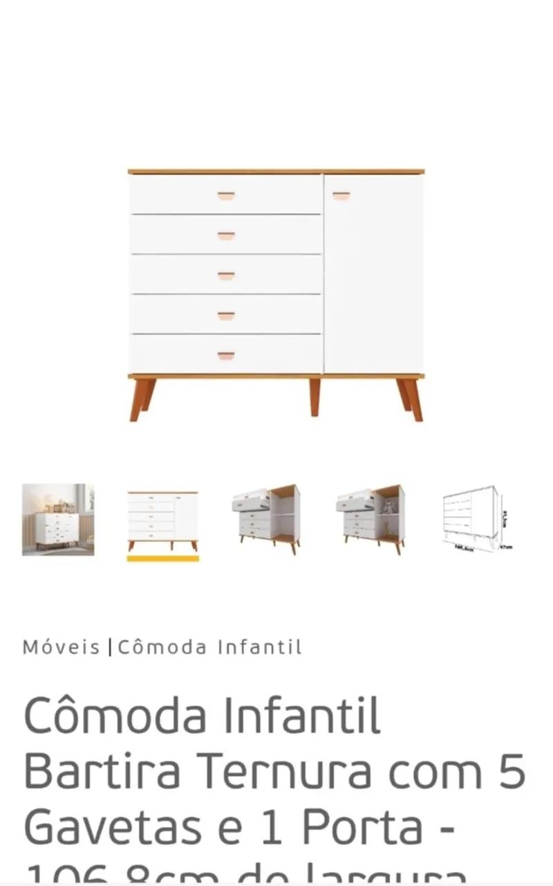 Cômoda Infantil Bartira Ternura - Foto 2