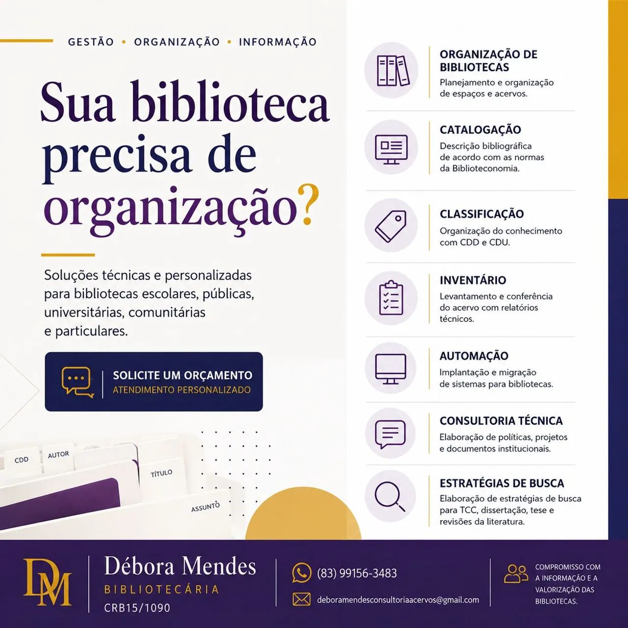 Organização e tratamento da informação | Bibliotecas | João Pessoa 