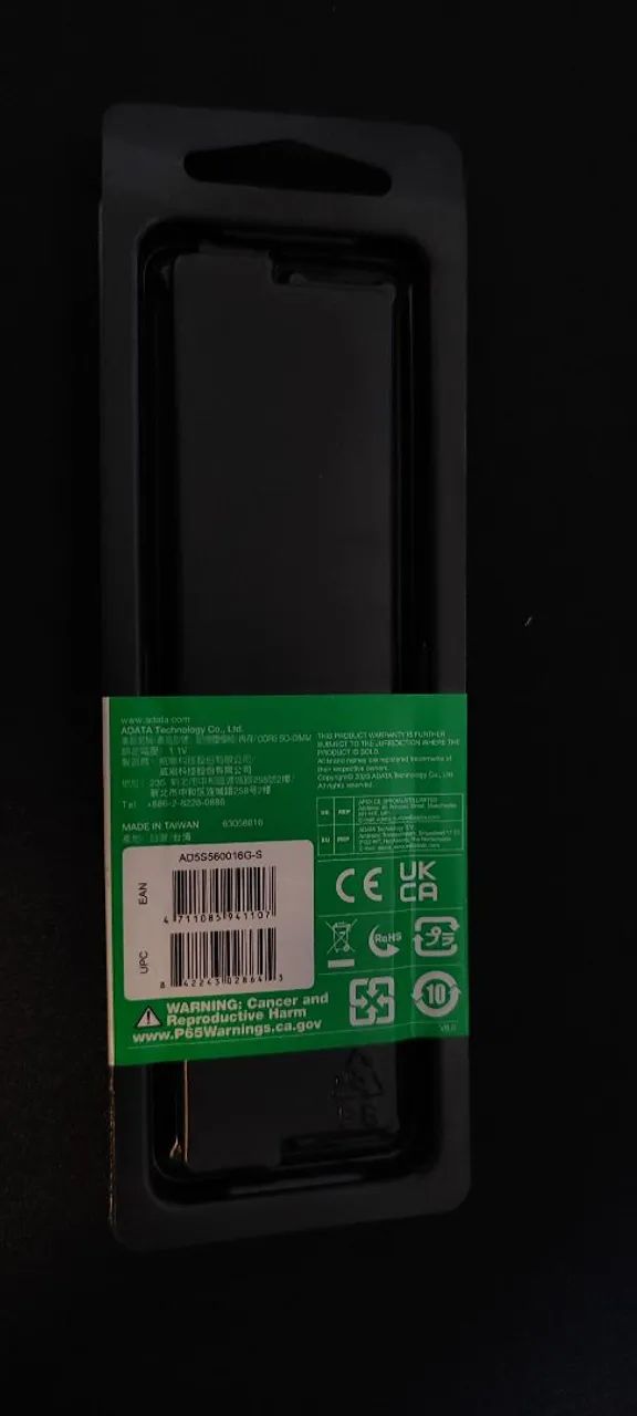 Memória ram para notebook ddr5 16gb 5600mhz