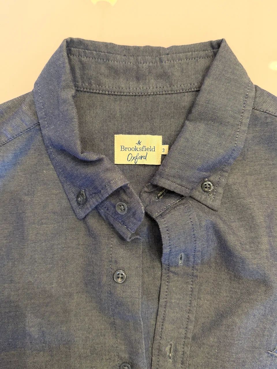 Camisa Oxford Brooksfield Cinza