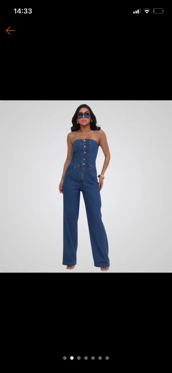 Macacão Jeans, usado uma única vez 