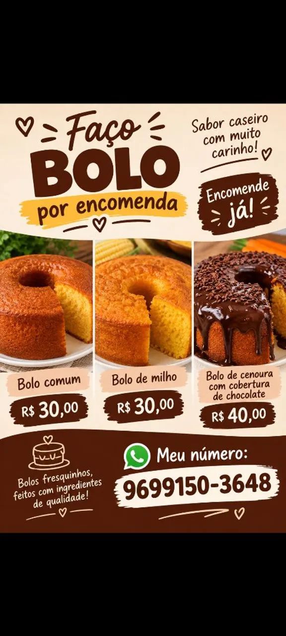Bolos caseiros