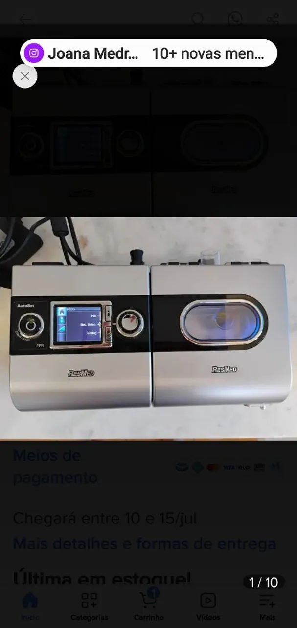 Cepap Resmed  S9 Autoset automático,  com umidificador.  - Foto 5
