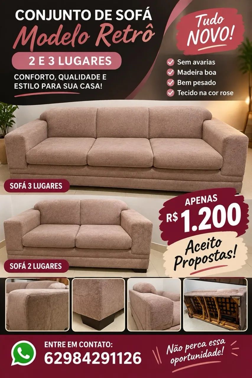 Lindo sofá retrô 