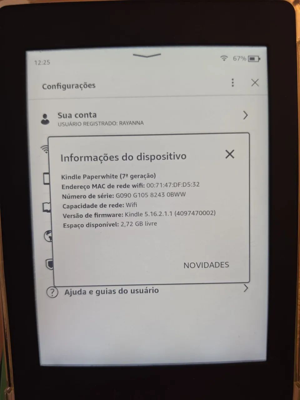 Kindle Paperwhite 7ª Geração | Excelente Estado + Capa - Foto 5
