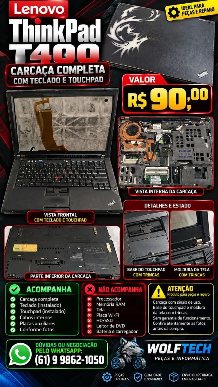 Carcaça de notebooks: Acer, Lenovo, Intelbras, Positivo e Itautec. - Foto 4