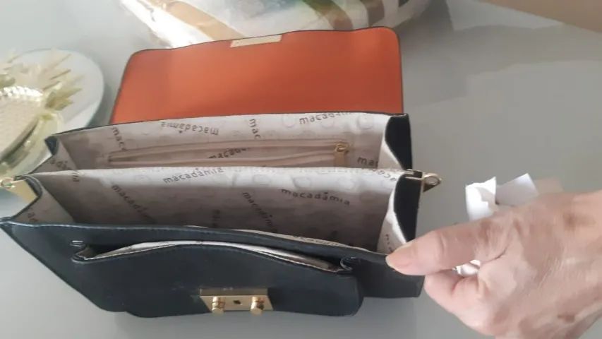 BOLSA FEMININA MACADAMIA - ESTILO MALTA ESTRUTURADA - Foto 4