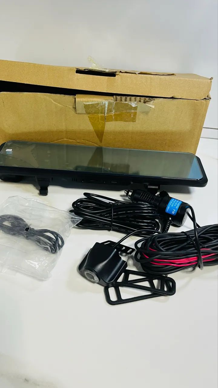 Retrovisor universal com câmera + câmera de ré 