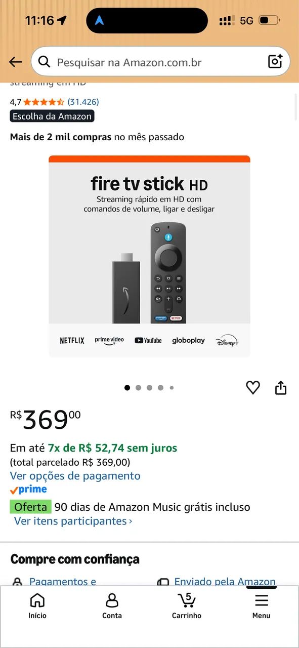 2 TVs + Fire TV Stick - Somente venda do lote - Foto 3