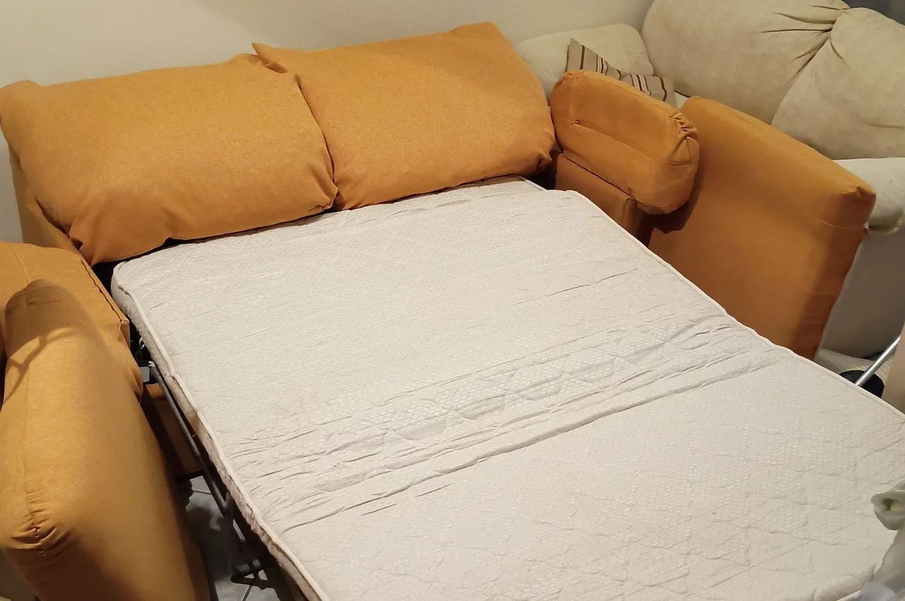 Sofá-cama casal Herval - LINHO DOURADO - Foto 2