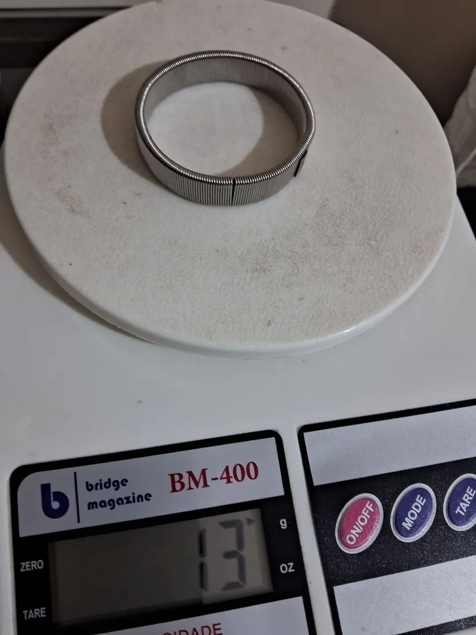 Pulseira elástica de prata 12G - Foto 4