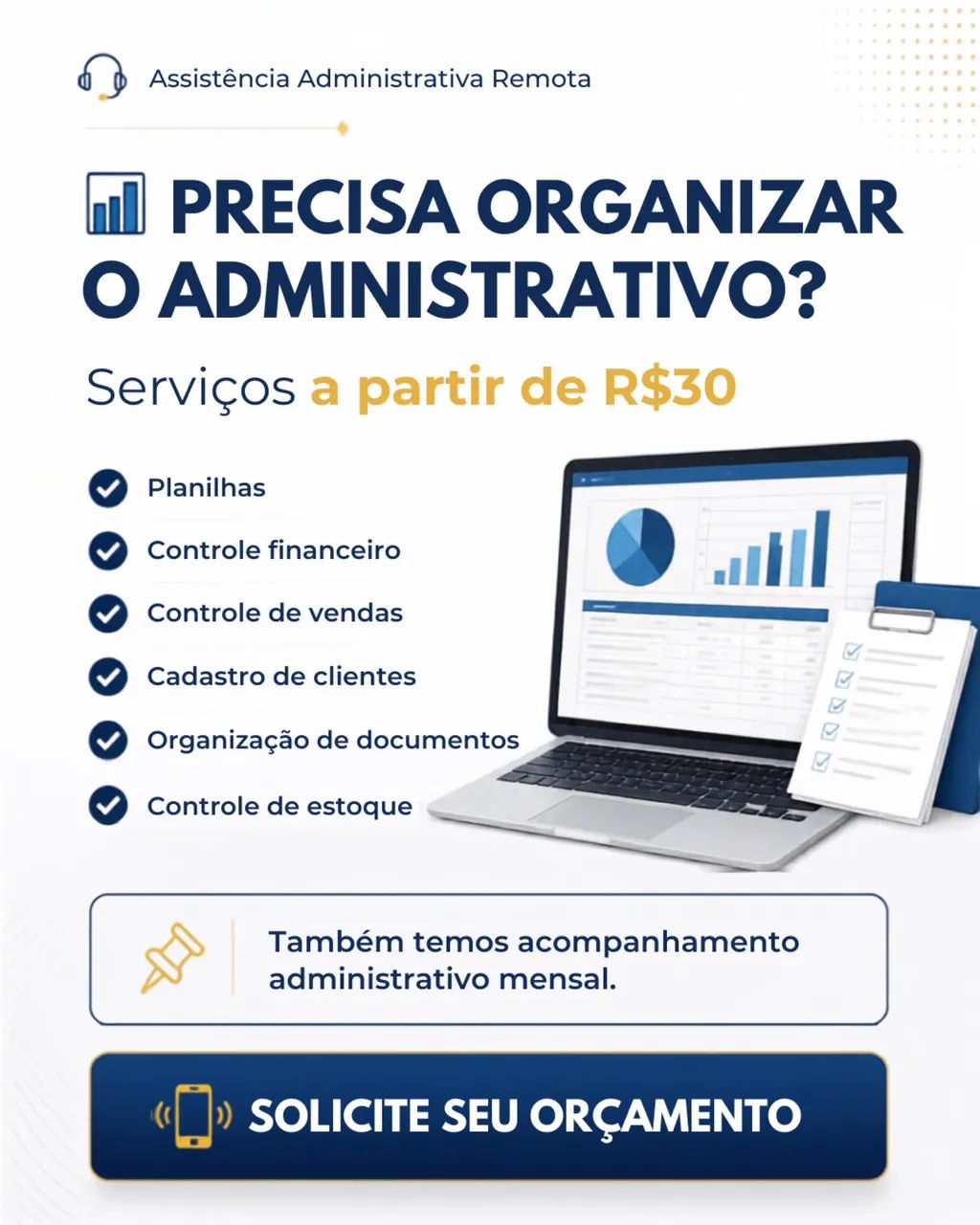 Assistente Administrativo Remoto | Financeiro e Planilhas - Foto 2