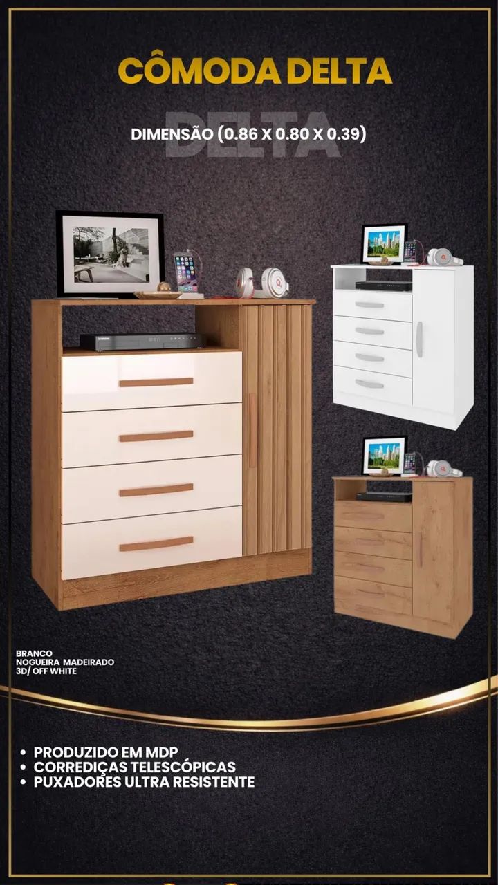 CÔMODA DELTA R$ 399,00