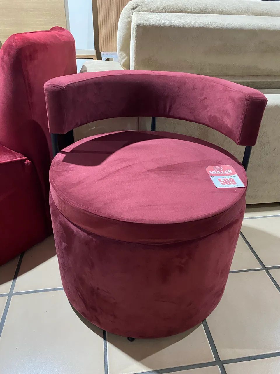 Poltrona de veludo 