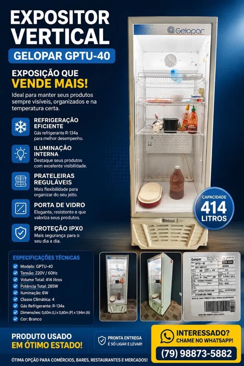 Freezer expositor Gelopar 