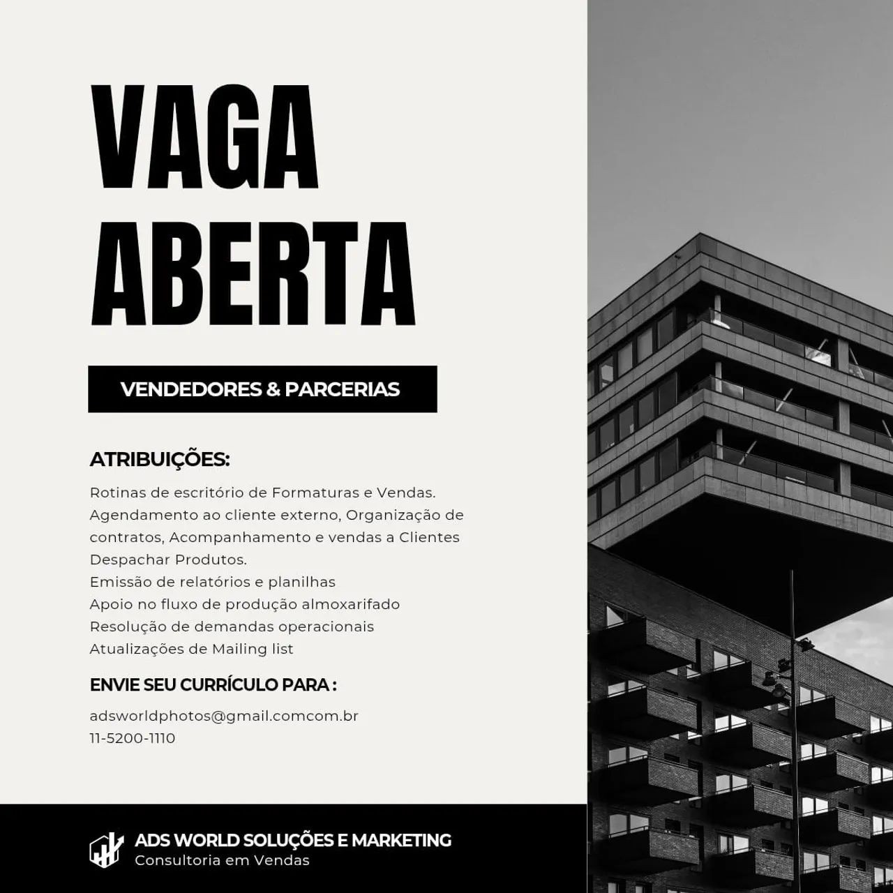 Vagas & Parceria De Vendedores 