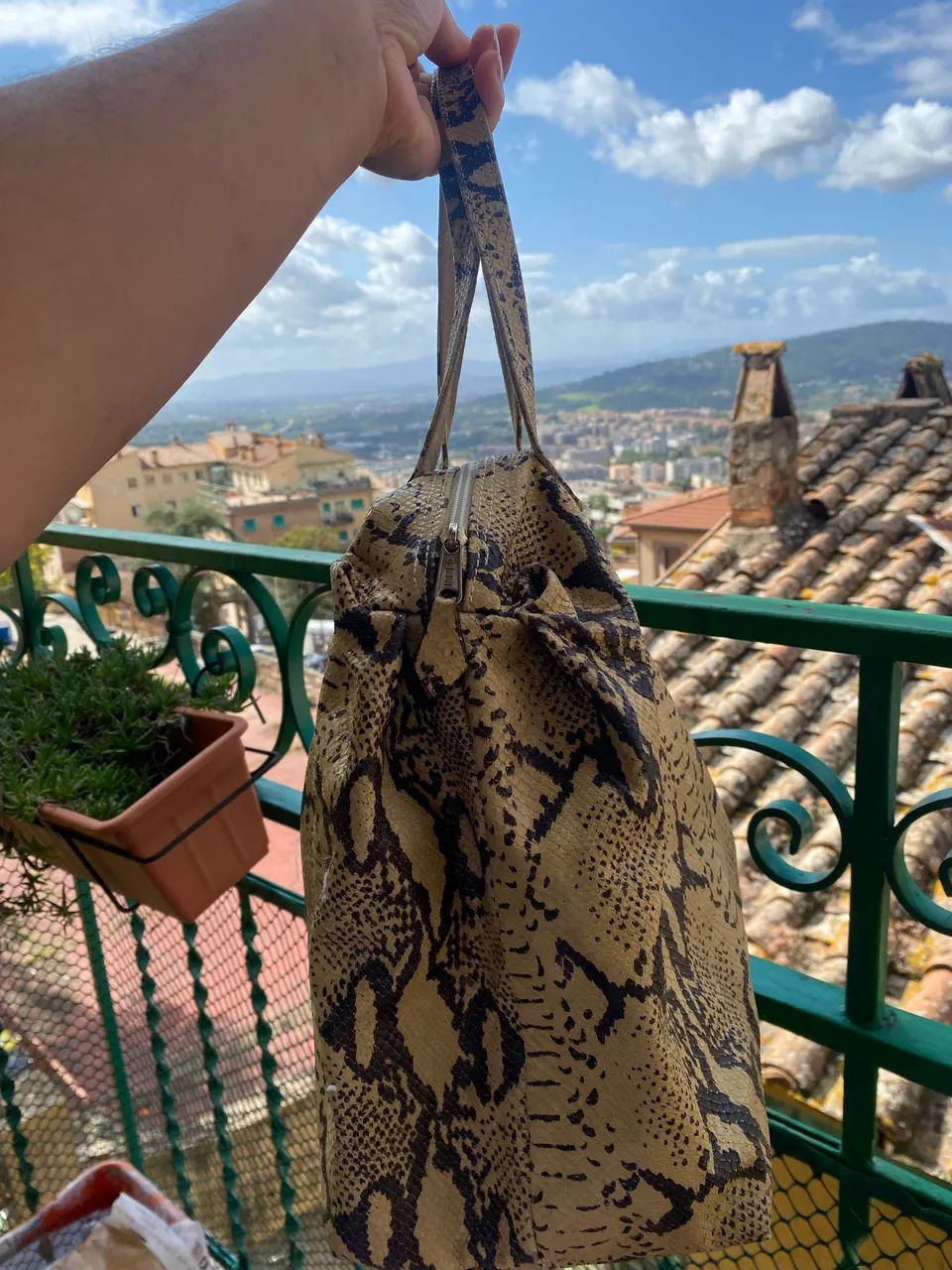 Bolsa italiana em couro de piton - Foto 2