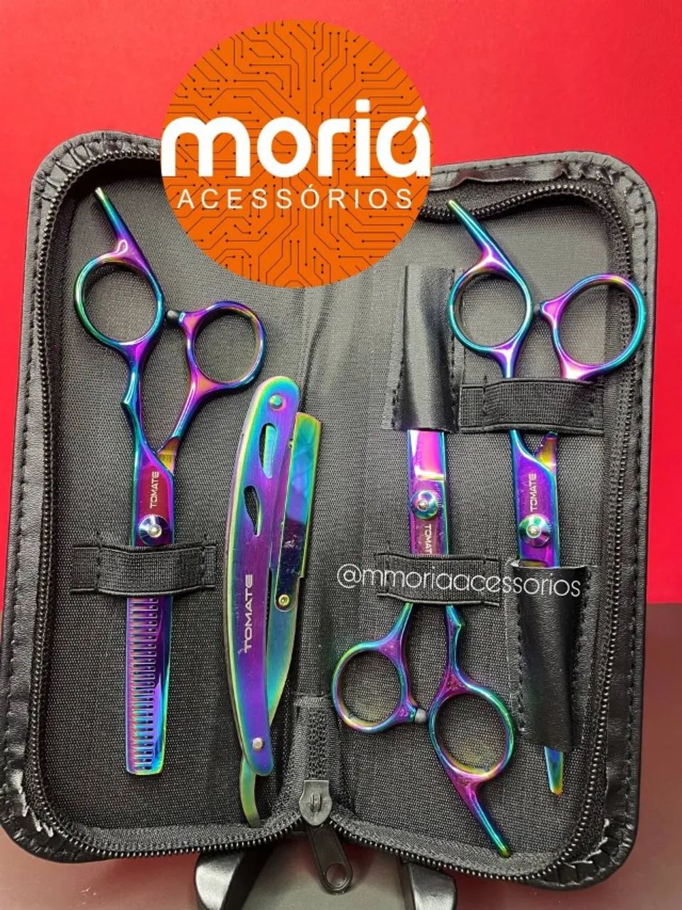 Kit 3 Tesouras Profissionais P/ Cortar Cabelo Cabelereiro